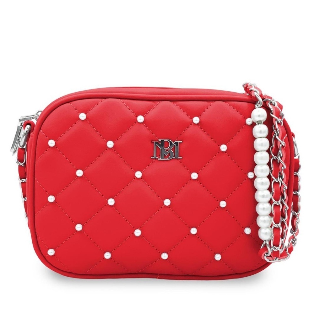 🌹NWT! Badgley Mischka Diamond Quilt Pearl Crossbody Bag